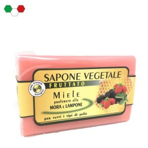 Sapone al miele ed estratti di mora e lampone