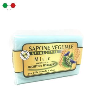 Sapone al miele ed estratti di mughetto e fiordaliso