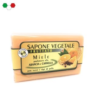 Sapone al miele ed estratti di arancia e cannella